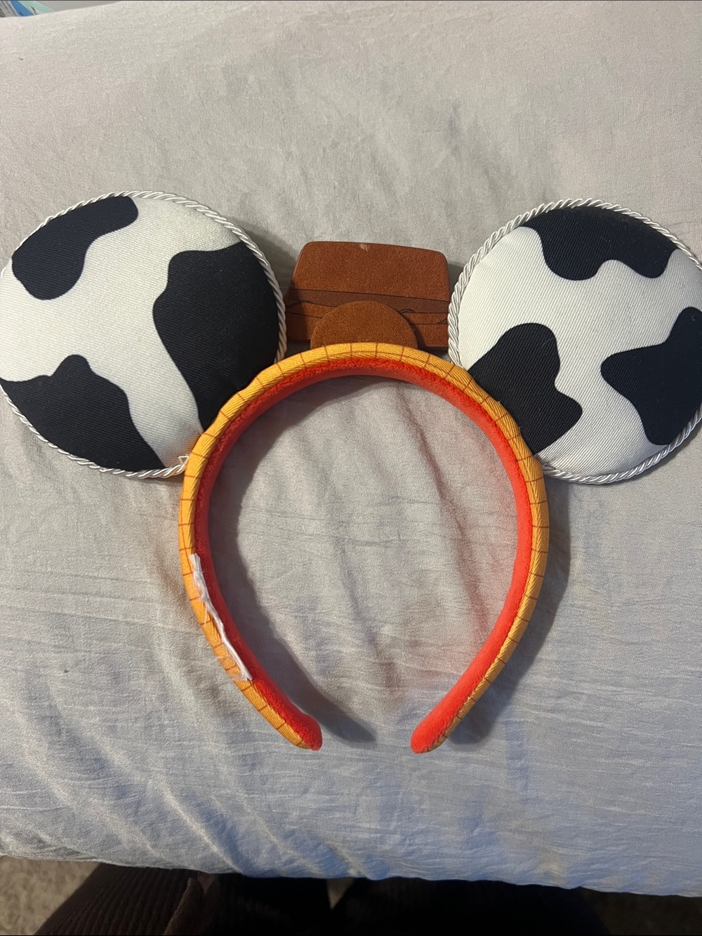 Cow Print Sheriff Ear Disney Headband with Cowboy Hat - Picture 2 of 2